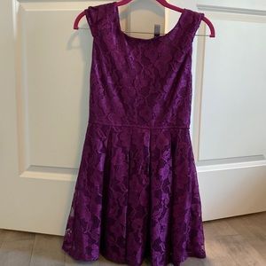 Purple lace dress